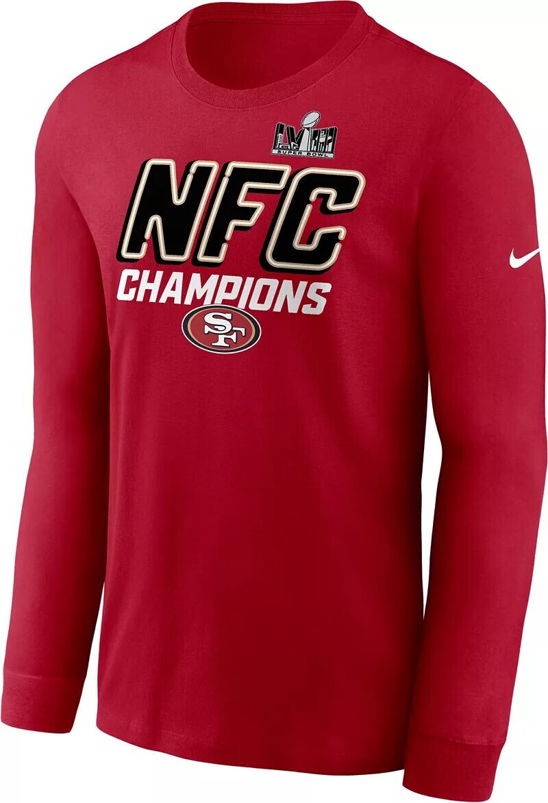 

Мужская футболка Nike с длинным рукавом NFC Conference Champions San Francisco 49ers Iconic