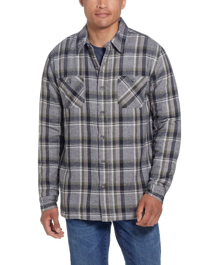 цена Мужская фланелевая куртка-рубашка на подкладке из шерпы Weatherproof Vintage, цвет Twine