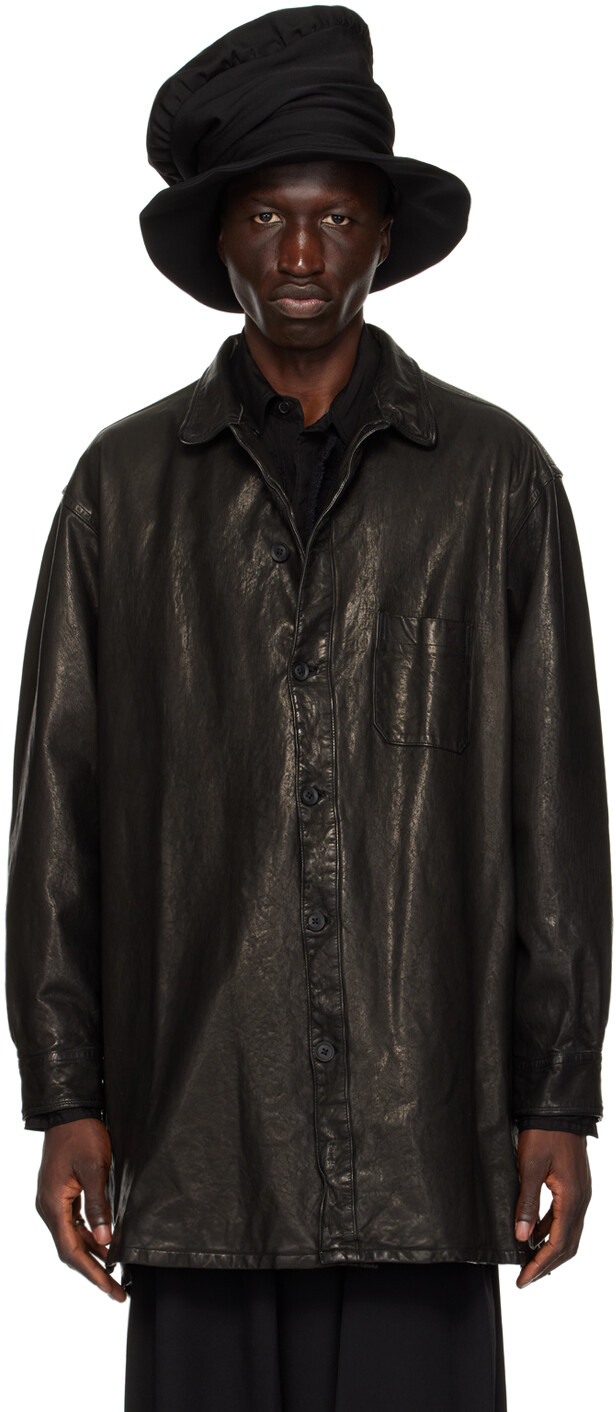 

Черная кожаная куртка Isamu Katayama Backlash Edition Yohji Yamamoto