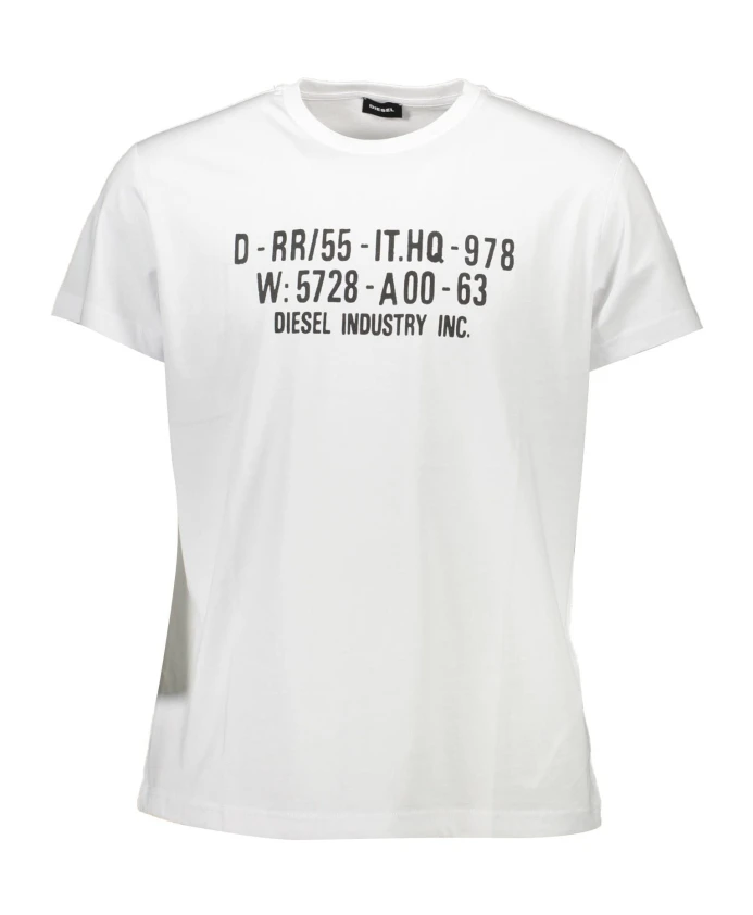 

Хлопковая футболка с короткими рукавами Diesel, белый