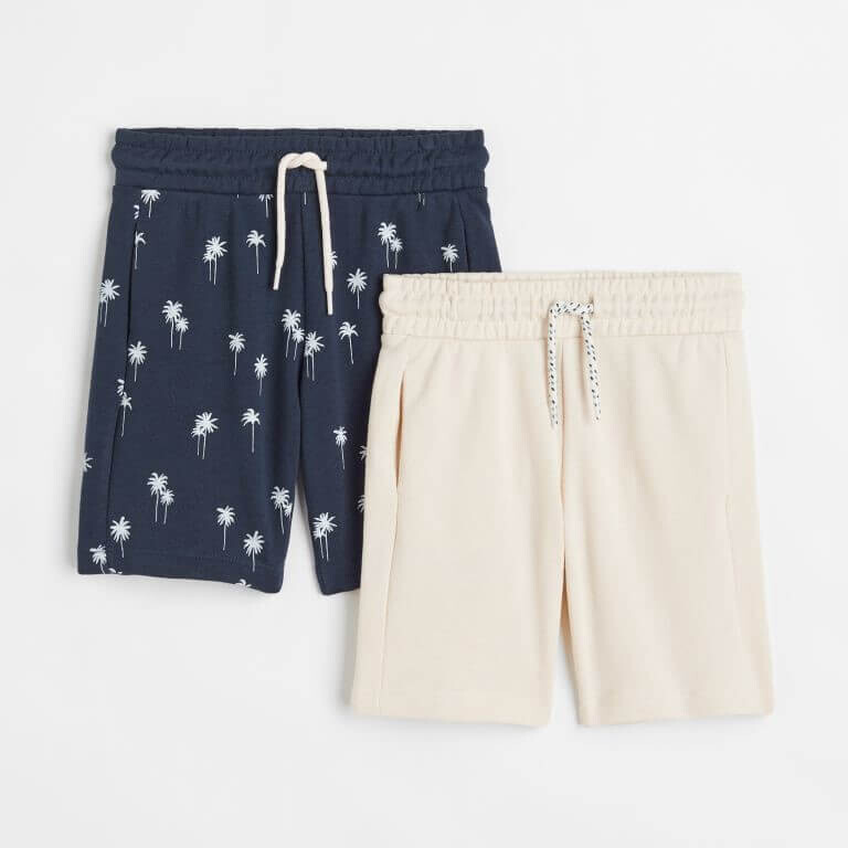 

Комплект из двух спортивных шорт H&M, темно-синий/светло-бежевый