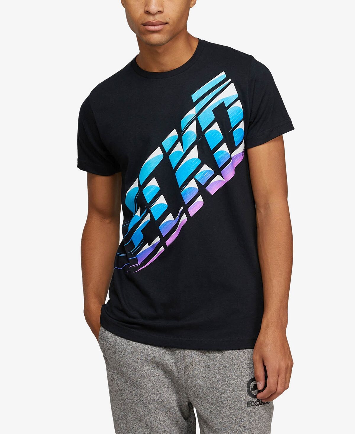 

Мужская футболка с рисунком swooshe me up big and tall Ecko Unltd, черный