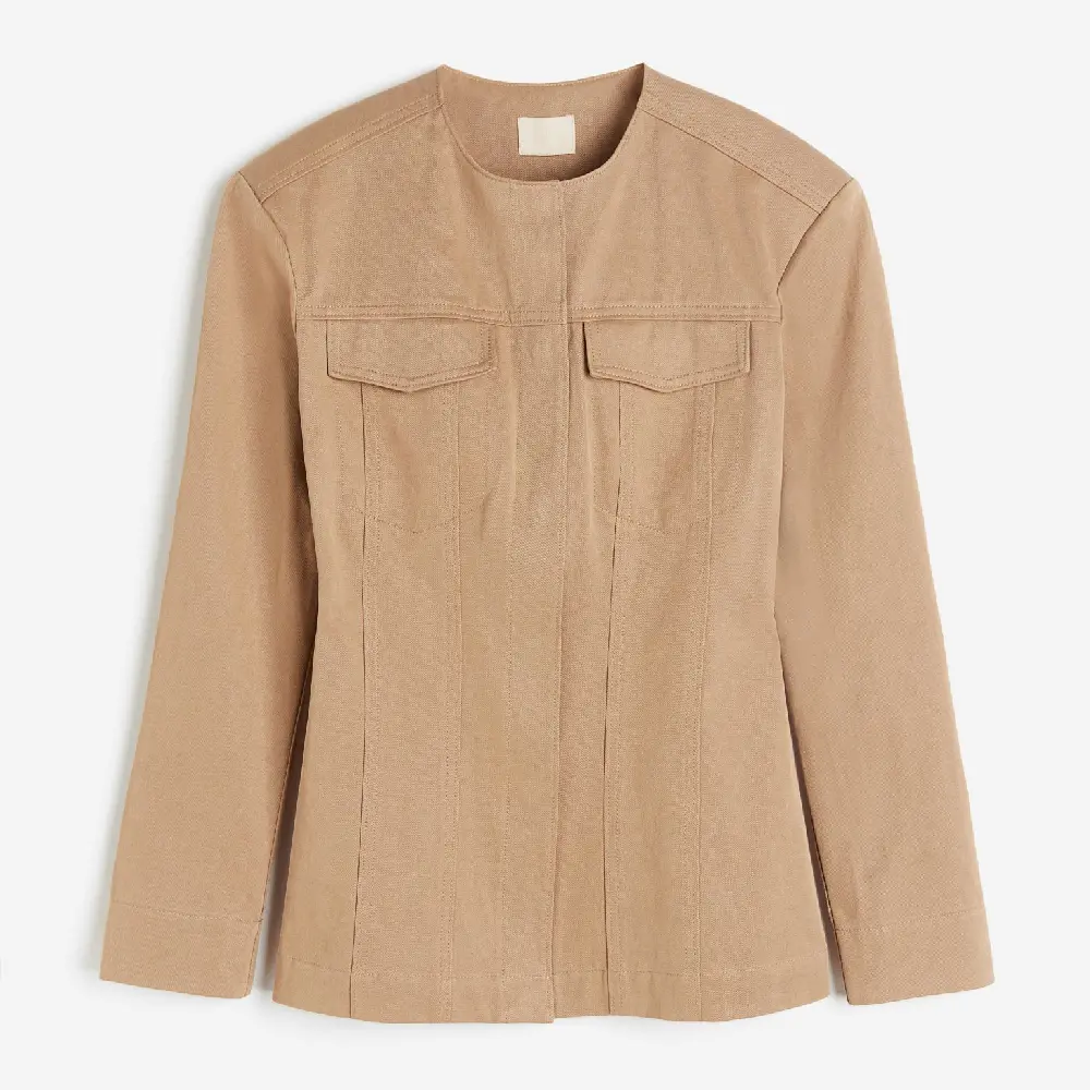 

Жакет H&M Twill, бежевый