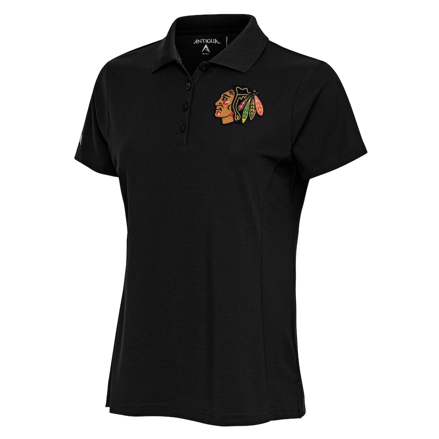 

Поло с коротким рукавом Antigua Chicago Blackhawks, черный