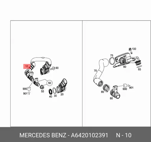 Клапан вентиляционный A6420102391 MERCEDES-BENZ клапан вентиляционный woodson ф125 дуб