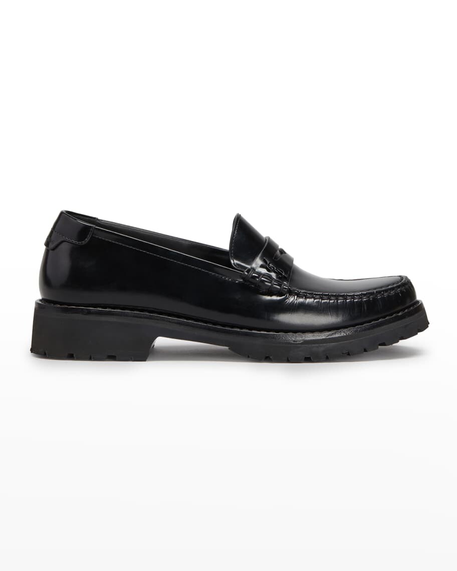 

Кожаные пенни-шлепанцы с монограммой Le Loafer Saint Laurent