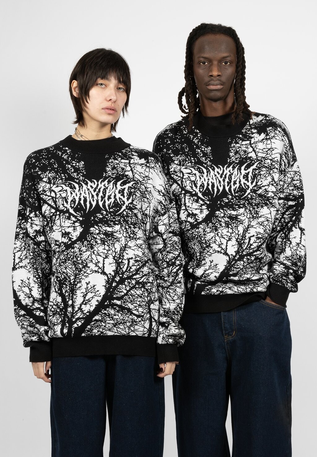 

Вязаный свитер HOLLOW UNISEX Wasted Paris, цвет black/off white
