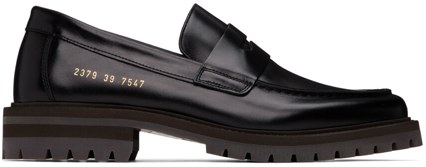 

Черные кожаные лоферы Common Projects