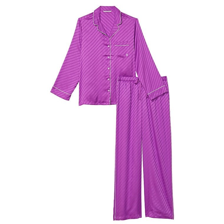 

Пижама Victoria's Secret Satin Long, фиолетовый