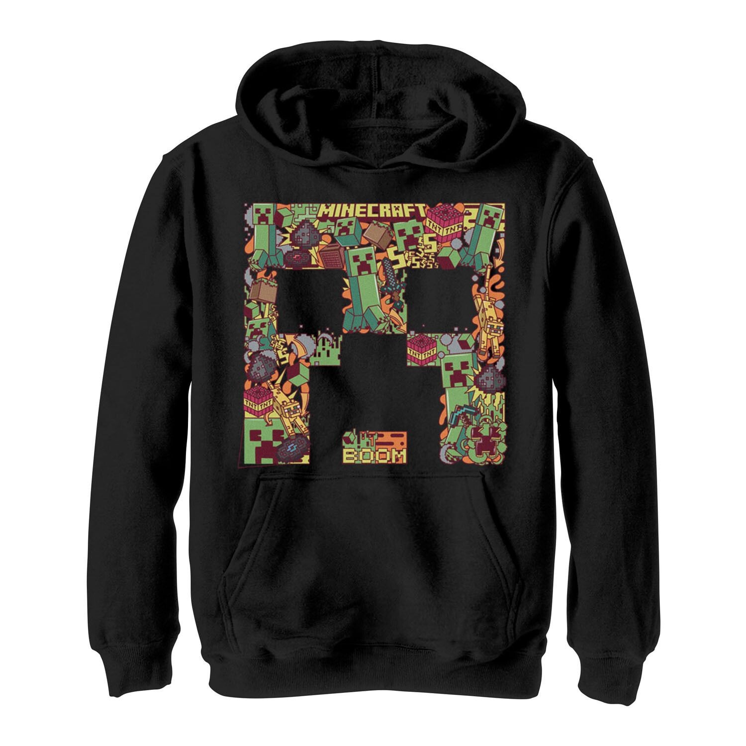 

Толстовка Minecraft Creeper с большой головой и коллажем для мальчиков 8–20 лет Minecraft