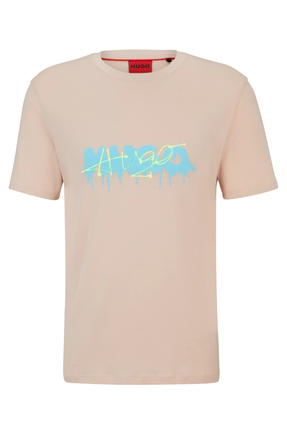 

Футболка Hugo Cotton-jersey With Double Logo, светло-розовый