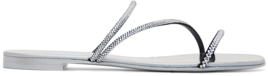 

Серебряные сандалии Джулианны Giuseppe Zanotti