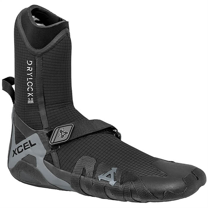 цена Ботинки для гидрокостюма XCEL 3mm Drylock Round Toe, черный/серый