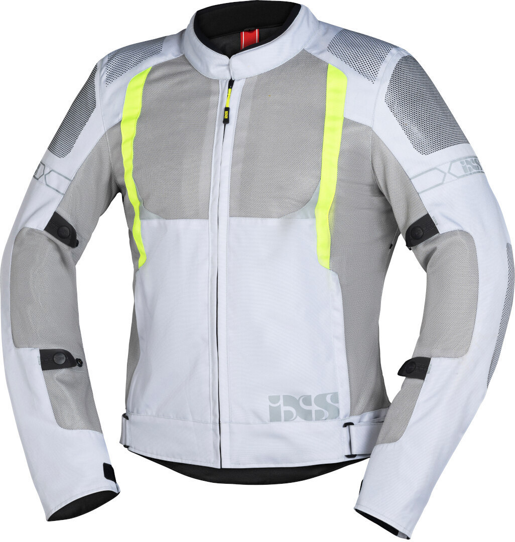 цена Куртка IXS Trigonis-Air для мотоцикла Текстильная, серо-желтая