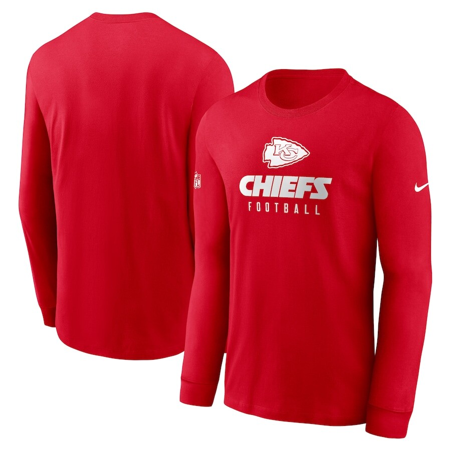 

Футболка с длинным рукавом Nike Kansas City Chiefs, красный