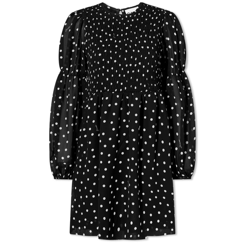 

Платье GANNI Printed Light Crepe Smock Mini Dress