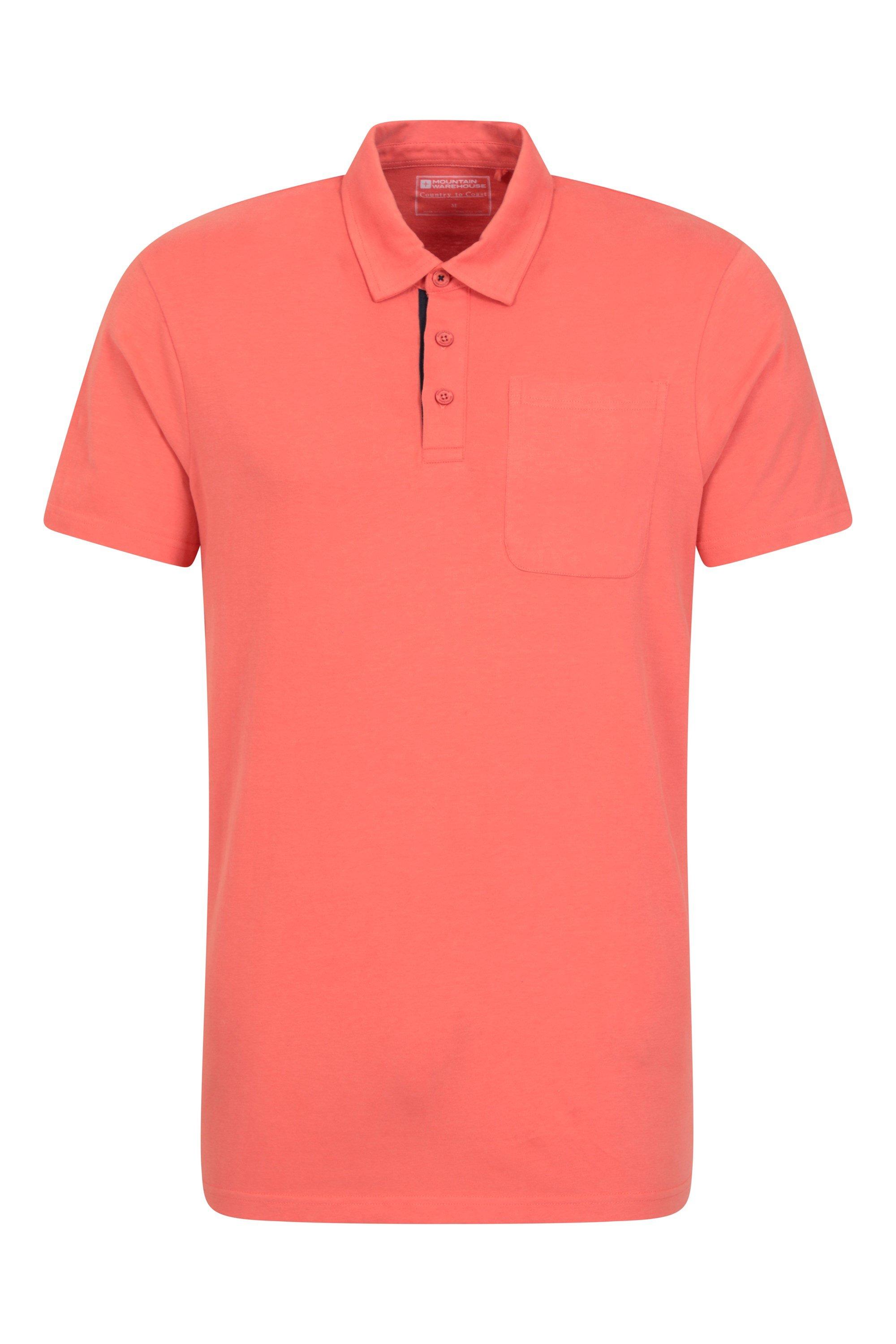 Легкая хлопковая супермягкая футболка-поло Neale Polo из джерси Mountain Warehouse, оранжевый