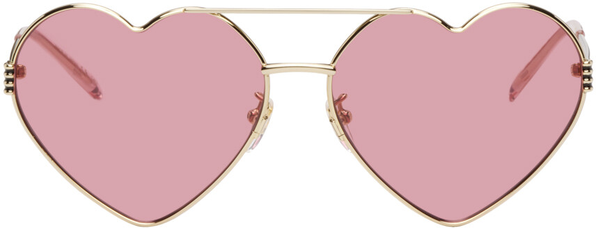 

Солнцезащитные очки с золотым сердцем Gucci
