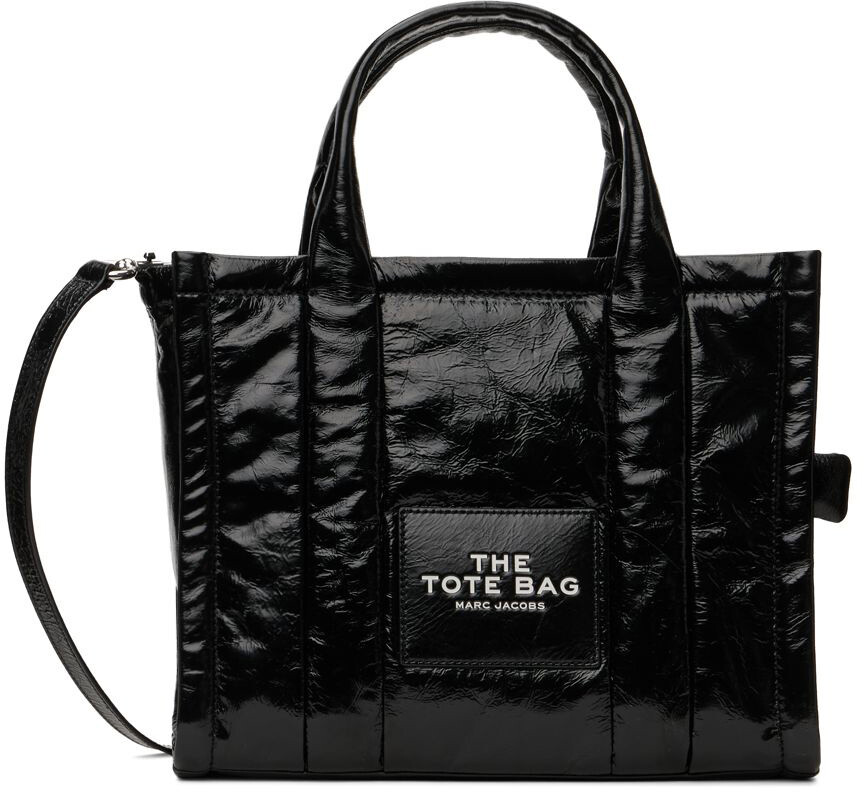 

Черная объемная сумка-тоут The Shiny Crinkle среднего размера Marc Jacobs