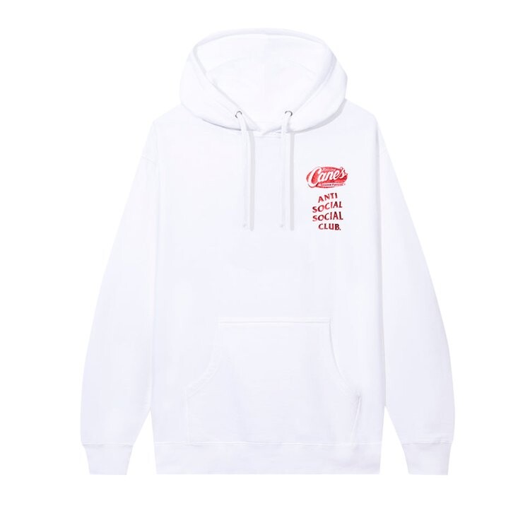 

Худи Anti Social Social Club x Raising Canes Shimmer Stack Hoodie White, белый
