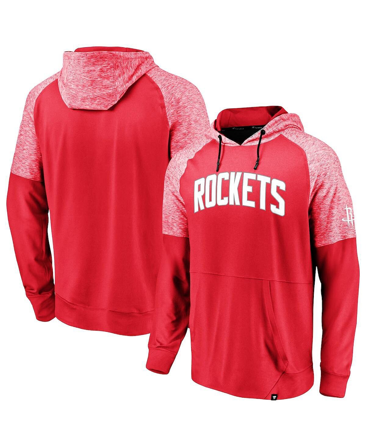 

Мужская фирменная красная толстовка с капюшоном houston rockets made to move space dye с капюшоном реглан Fanatics, красный