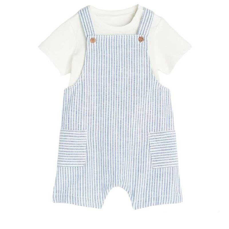 

Комплект H&M Cotton 2-Piece, синий | белый