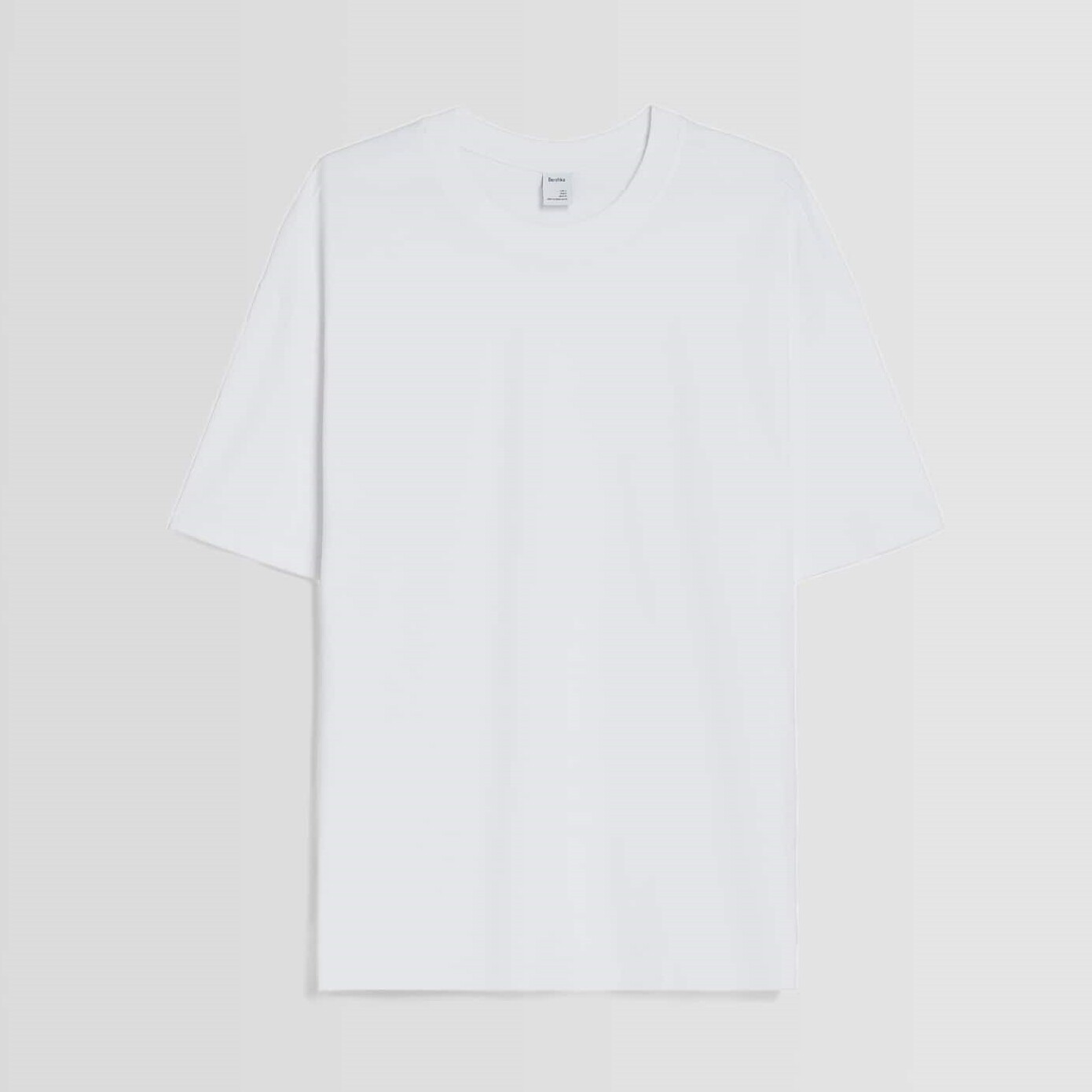 

Футболка Bershka Oversized Short Sleeve, белый