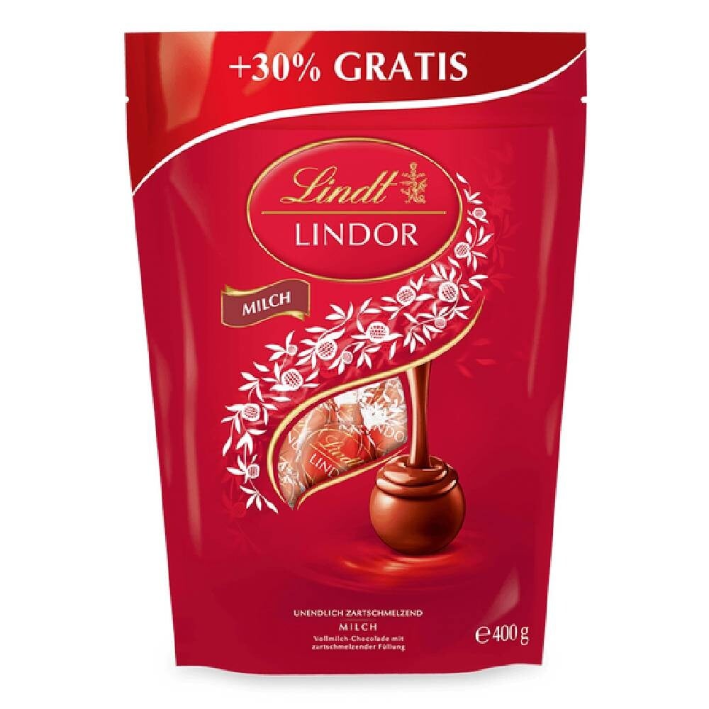 

Конфеты Lindt Lindor XL Kugel Beutel, молочный шоколад, 400г