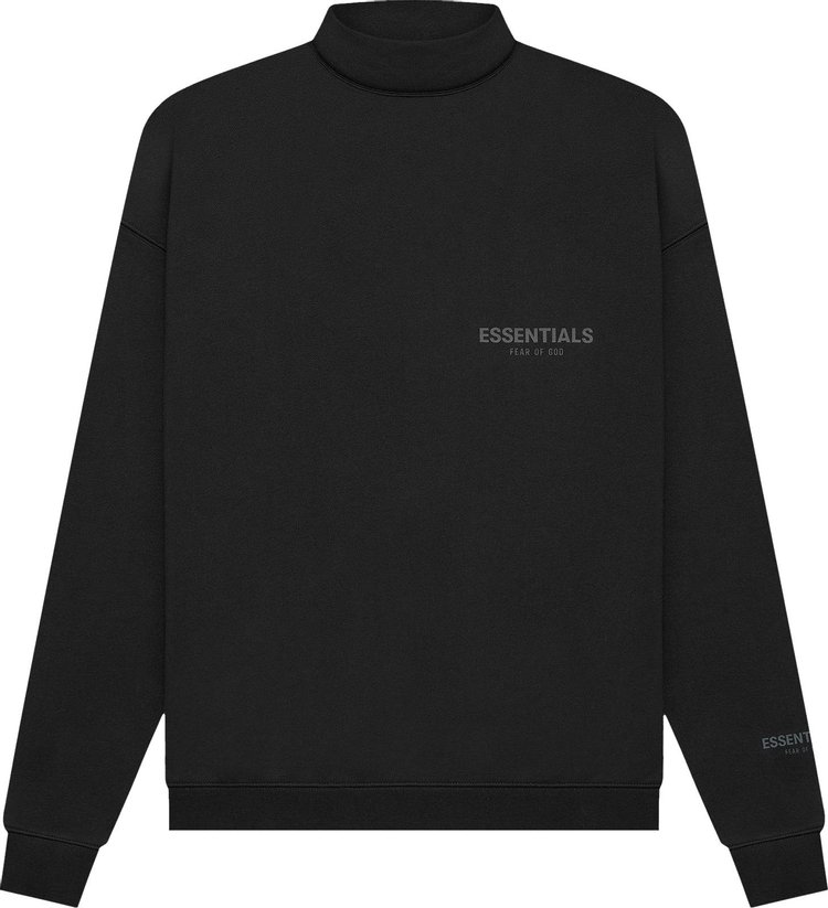 

Пуловер Fear of God Essentials Pullover Mockneck 'Stretch Limo', черный