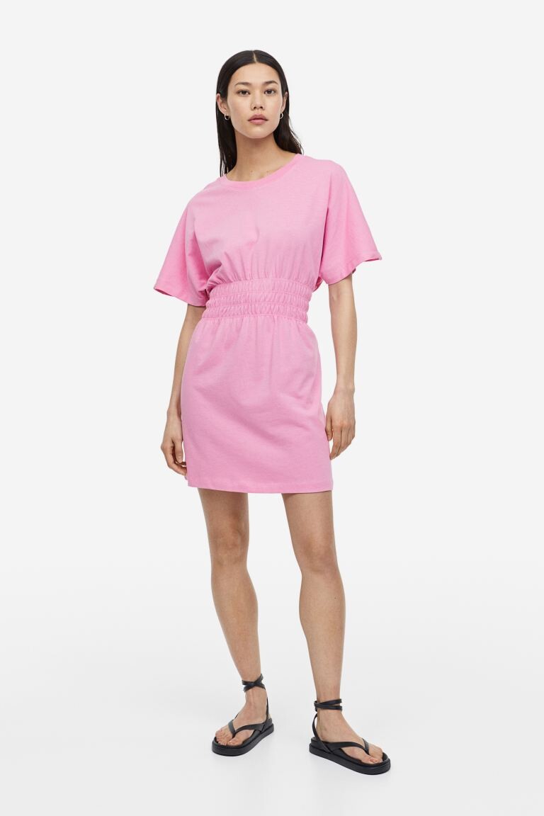 

Платье-футболка со сборками на резинке H&M