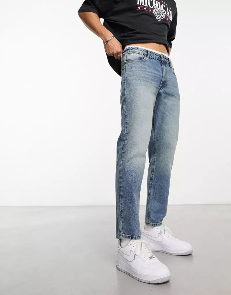 

Классические джинсы ASOS из прочной ткани с винтажной расцветкой