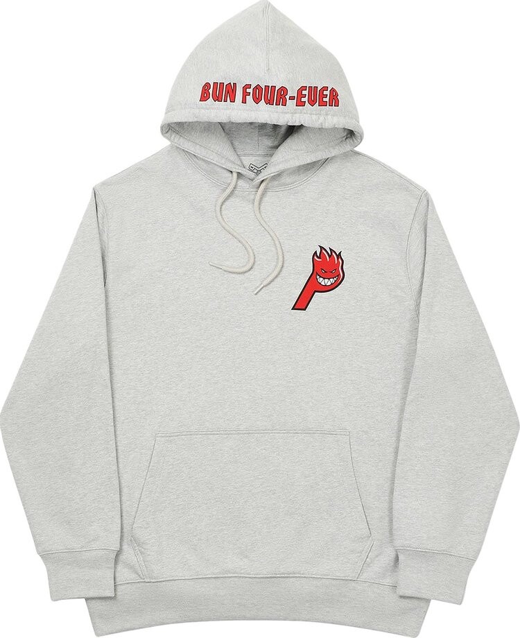 

Толстовка Palace x Spitfire Live To Bun Hood 'Grey Marl', серый