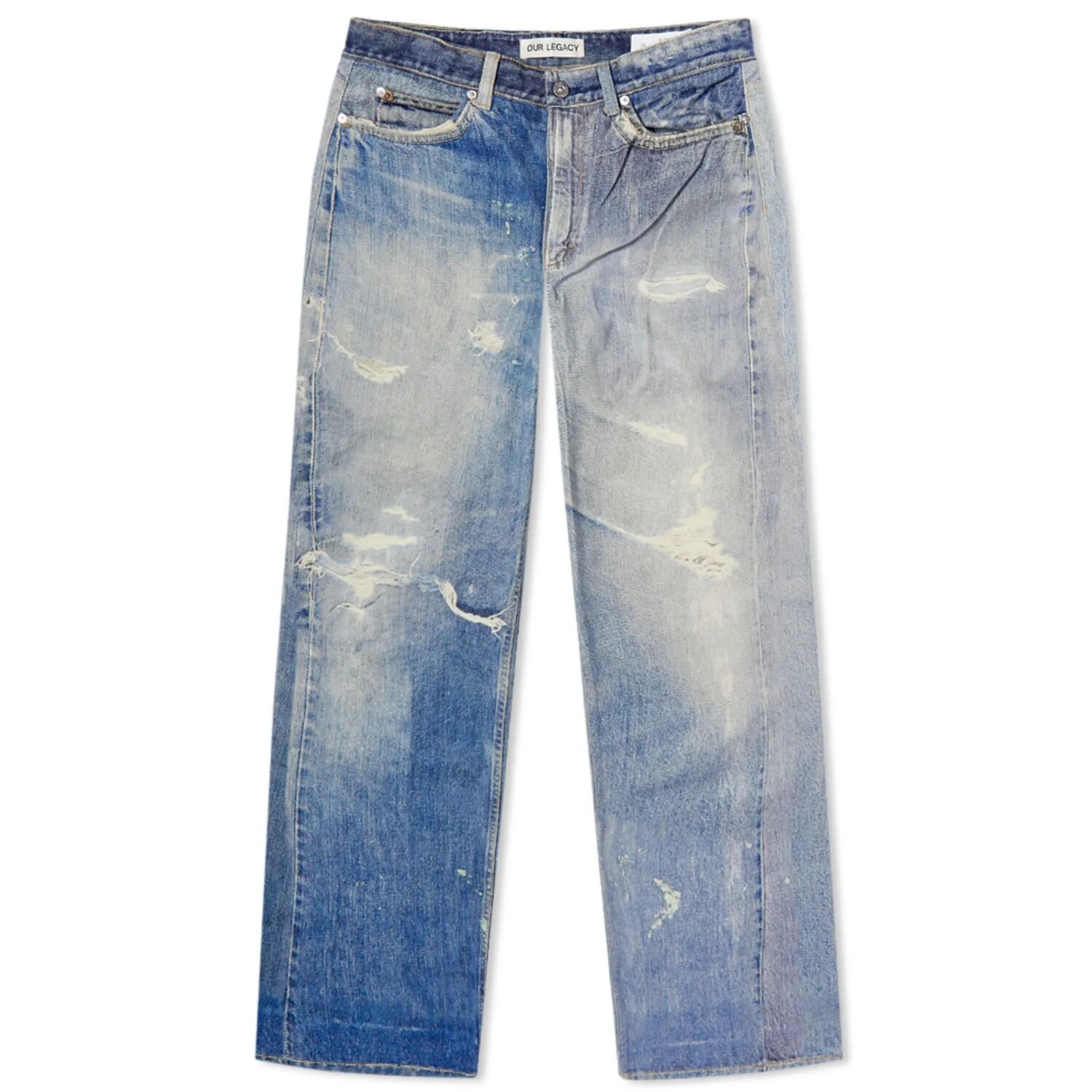 

Джинсы Our Legacy Wide Leg Distressed, синий