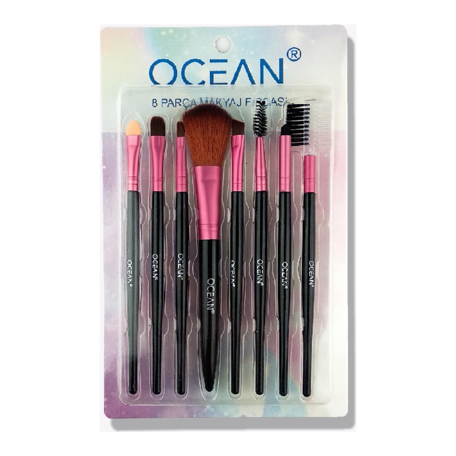 Набор кистей для макияжа Ocean из 8 предметов, розовый набор кистей для макияжа acssel барс 5 шт
