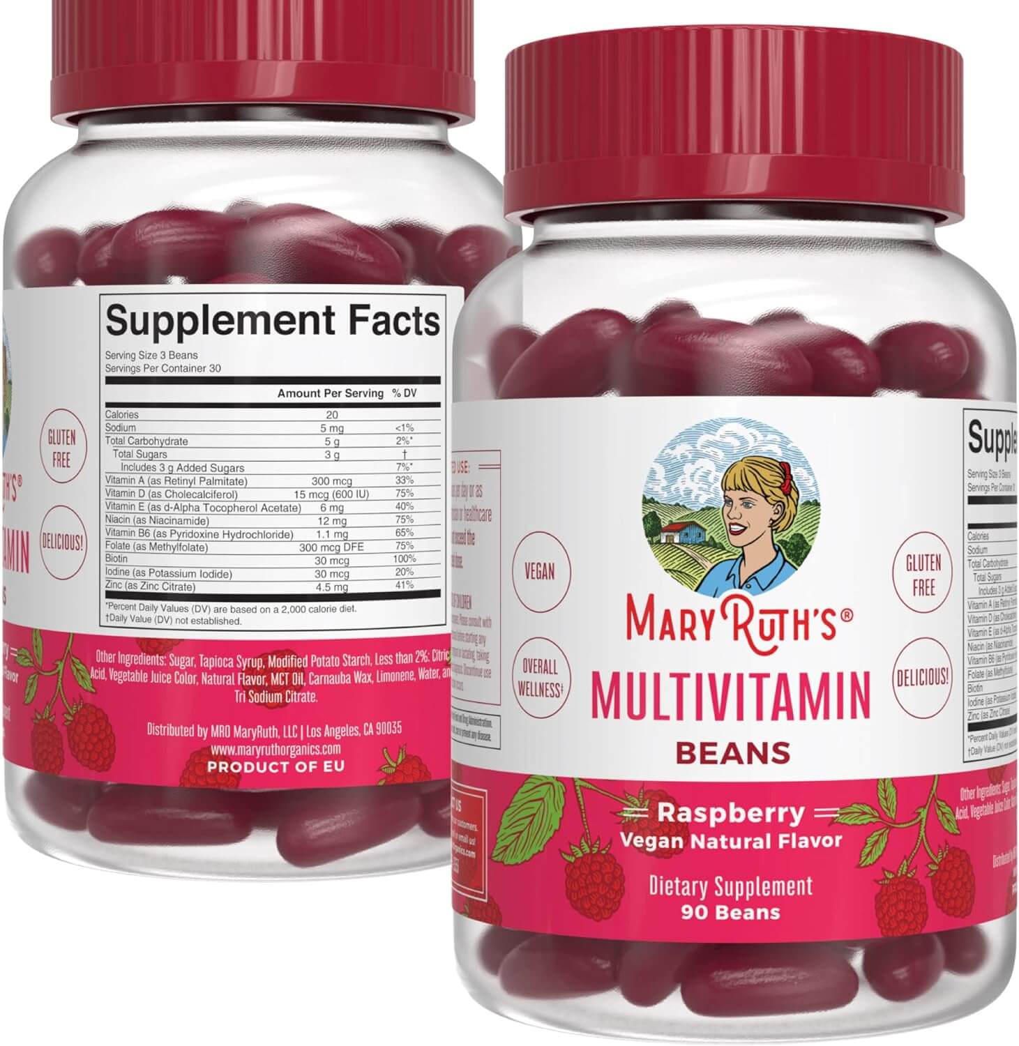 Витаминные жевательные конфеты MaryRuth Organics Multivitamin Beans, 90 штук