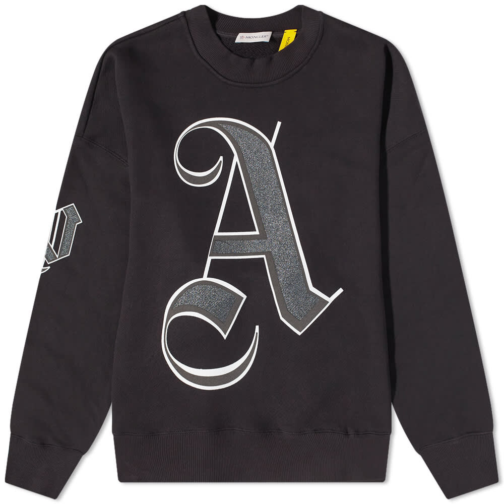 

Толстовка Moncler Genius x Palm Angels A Crew Sweat, Черный