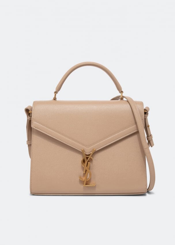 

Сумка SAINT LAURENT Cassandra medium top handle bag, бежевый