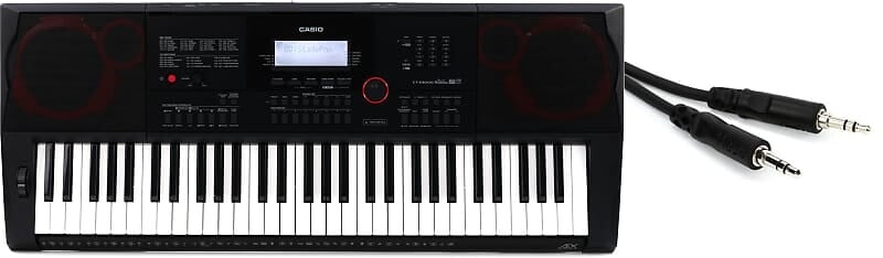 

Портативный аранжировщик Casio CT-X3000 с 61-клавишной клавиатурой и соединительным стереокабелем Hosa CMM-110 — 3,5 мм TRS, штекер — 3,5 мм TRS, штекер — 10 футов Hosa + Casio CMM-110=1 CT-X3000=1