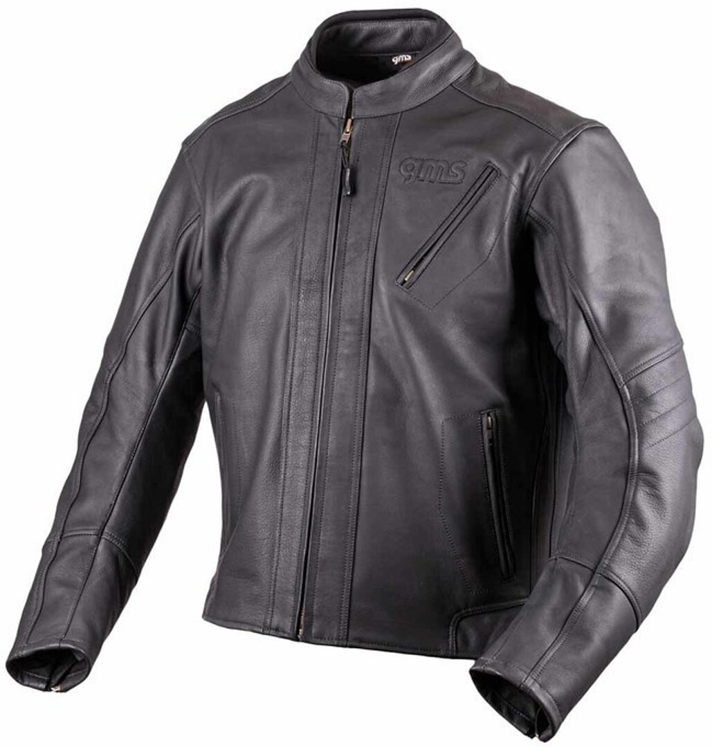 Куртка кожаная GMS Panther мотоциклетная, черный