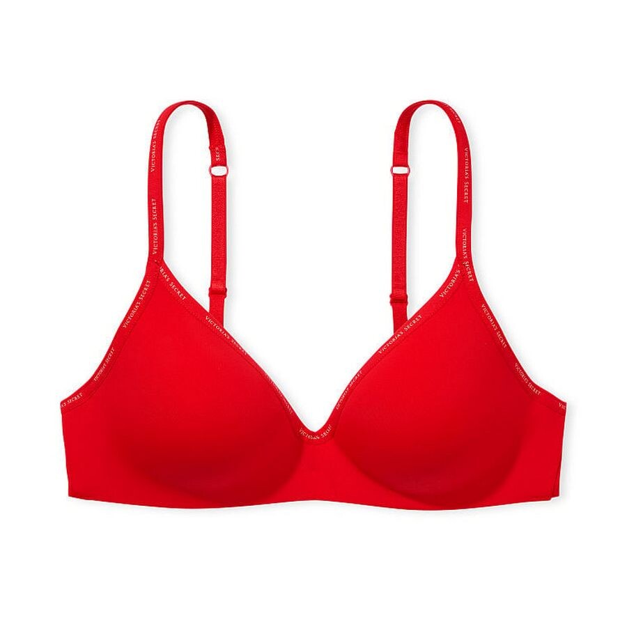 

Бюстгальтер Victoria's Secret T-Shirt Lightly Lined Wireless Smooth, красный
