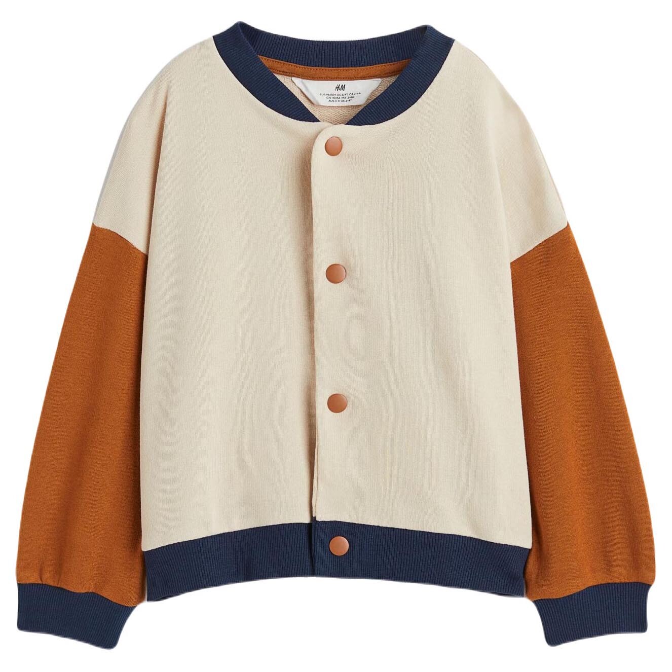 

Куртка H&M Baseball Block-coloured, темно-бежевый