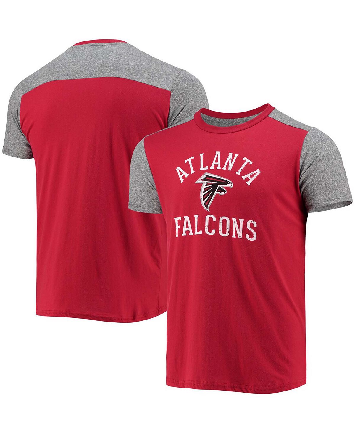 Мужская красно-серая футболка atlanta falcons field goal slub Majestic, мульти черная футболка с принтом tri blend pocket atlanta falcons majestic черный