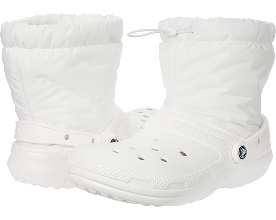 цена Ботинки Classic Lined Neo Puff Boot Crocs, белый