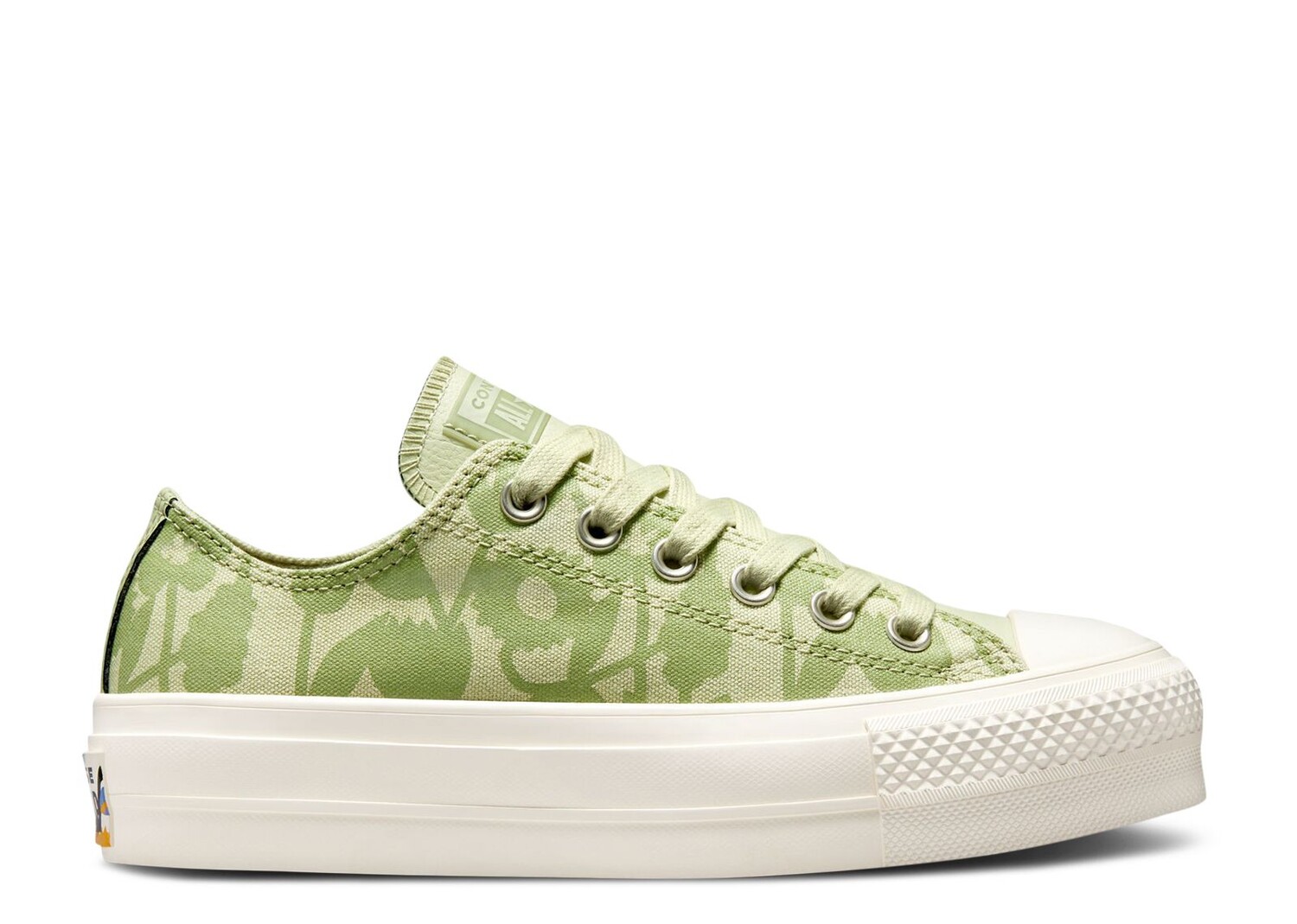 

Кроссовки Converse Wmns Chuck Taylor All Star Lift Platform Low 'We Are Stronger Together', зеленый