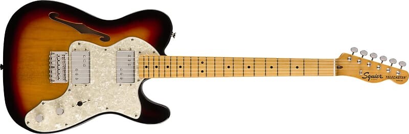 

Fender Classic Vibe '70s Telecaster Thinline, кленовый гриф, 3 цвета Sunburst