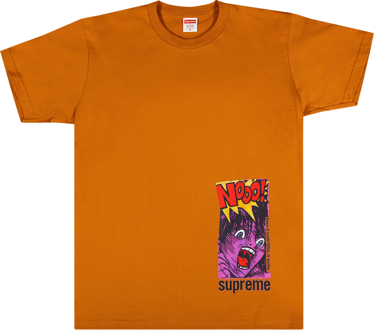Футболка Supreme Does It Work Tee 'Burnt Orange', оранжевый футболка supreme bling tee burnt orange оранжевый