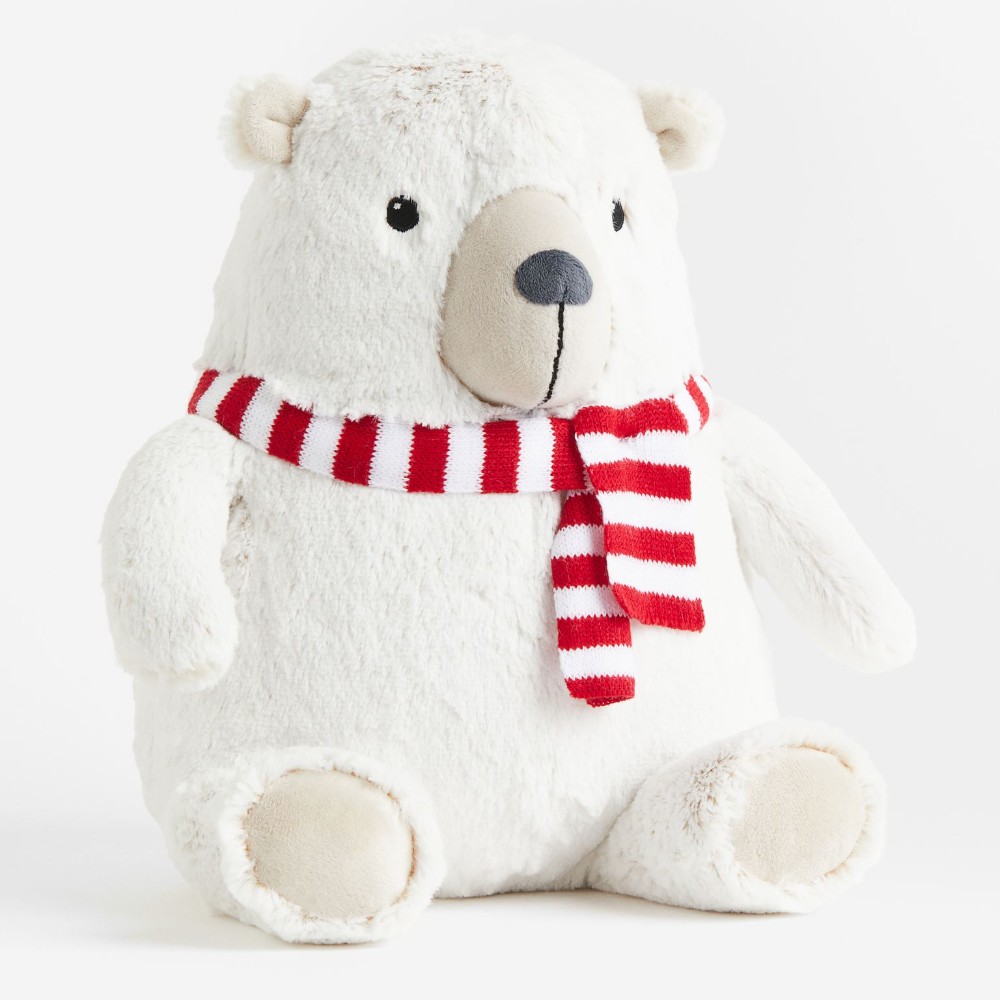 Плюшевая игрушка Белый медвежонок H&M Home, белый шапка шарф в виде медведя зимняя женская шапка в виде большого медведя милый плюшевый шарф теплая плотная шапка