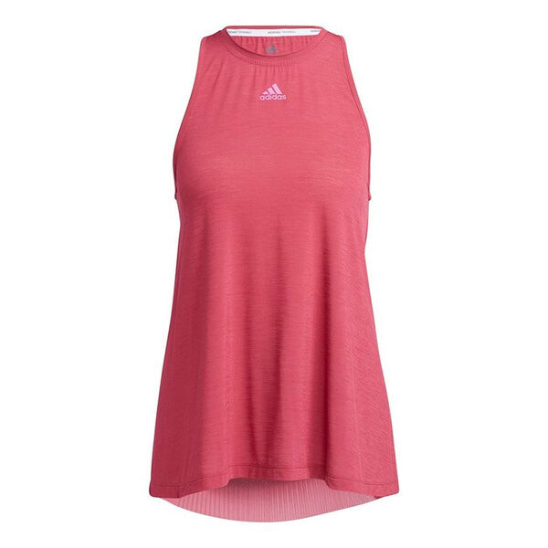 

Футболка Adidas Dance Tank Yoga Gym Loose Breathable Round Neck Sports Pink Vest, Розовый