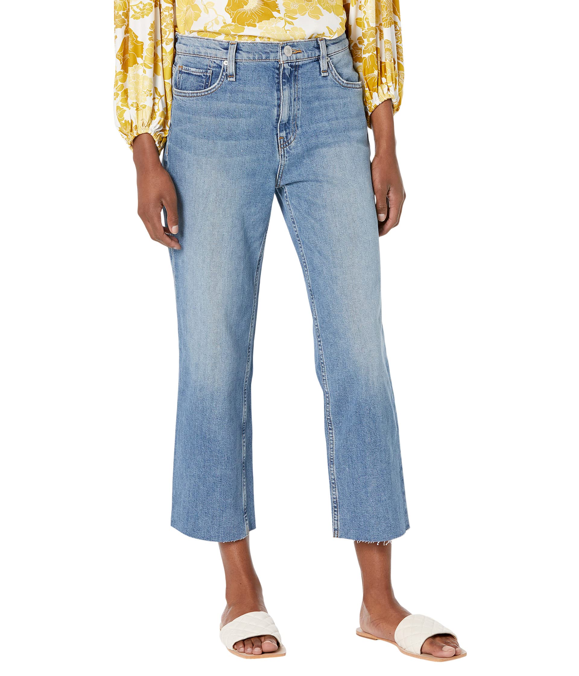 Джинсы Hudson Jeans, Remi High-Rise Straight Crop in Summer Song джинсы hudson jeans holly high rise straight crop in angora color block