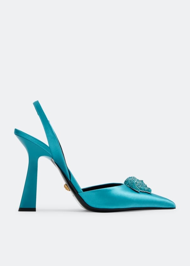 

Туфли VERSACE La Medusa slingback pumps, синий